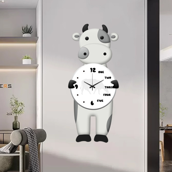 Animal Clock 60X31 CM 10 Environmentally friendly material, no need for punching Animal Clock 60X31 CM 10 Environmentally friendly material, no need for punching